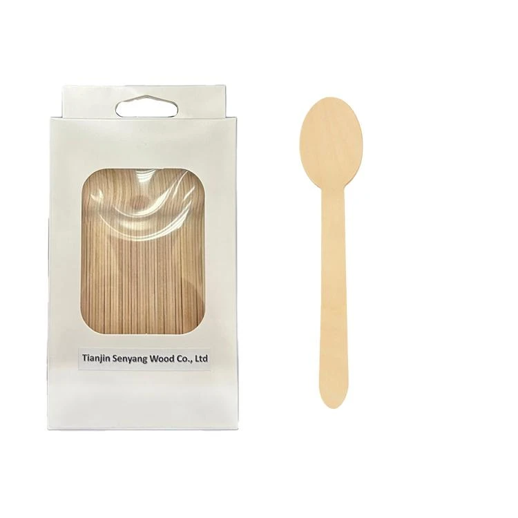 160mm Disposable Wooden Spoon: FDA-Certifiede Cutlery For Catering | Senyang